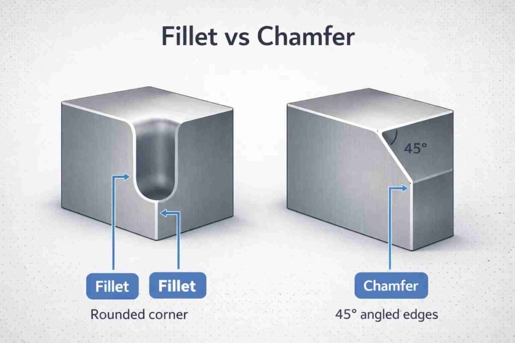 fillet vs chamfer