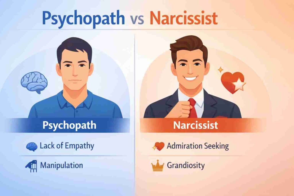 psychopath vs narcissist