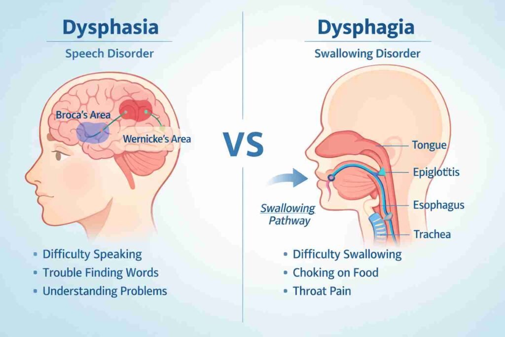 dysphasia vs dysphagia
