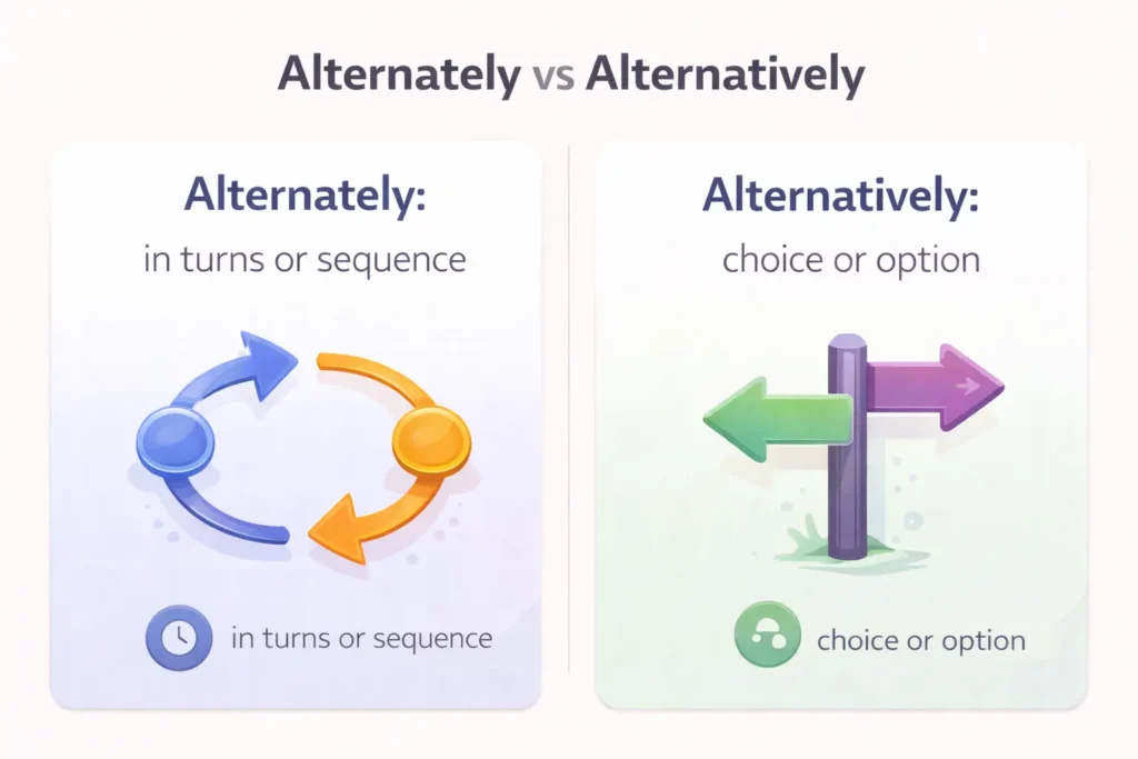 alternately vs alternatively
