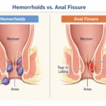 hemorrhoids vs fissure