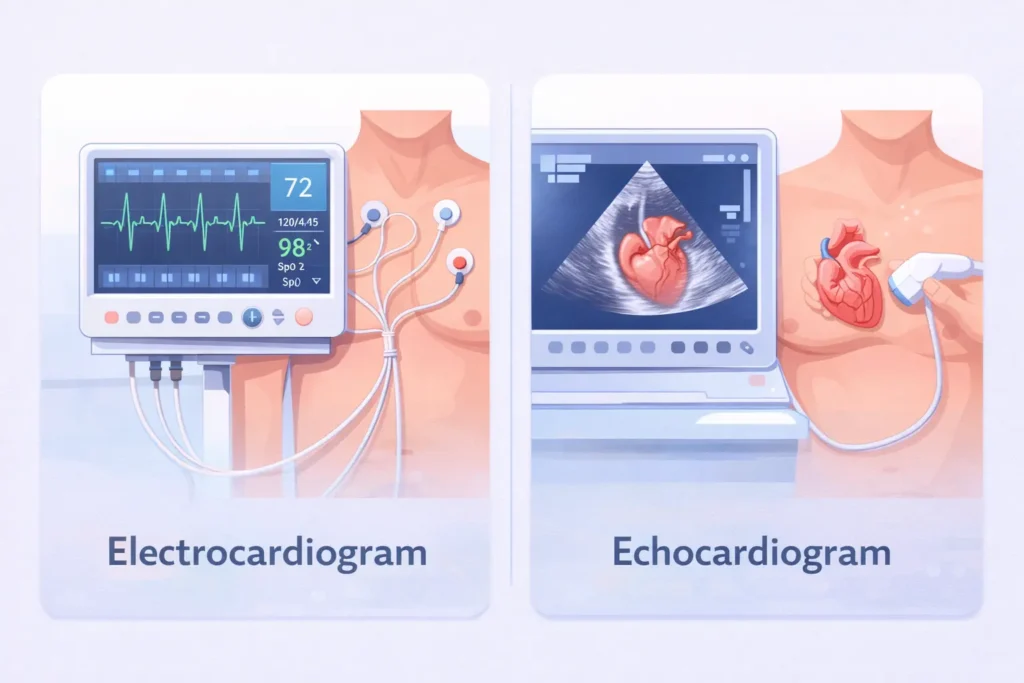 electrocardiogram vs echocardiogram