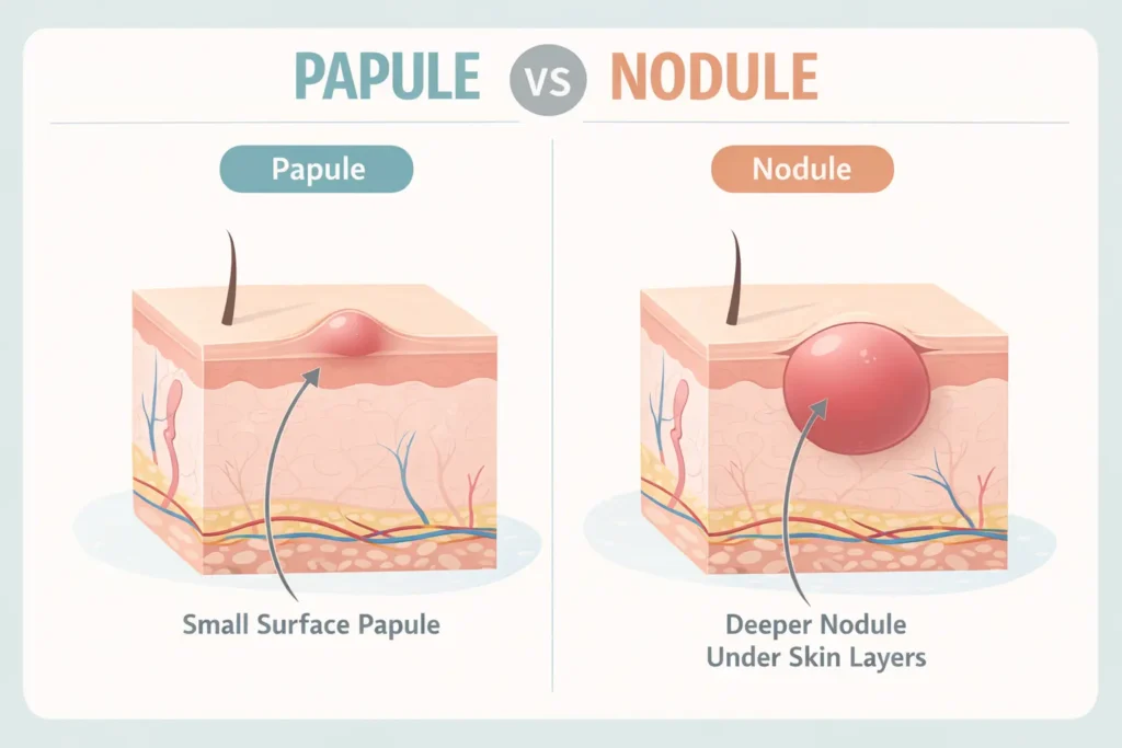 nodule vs papule