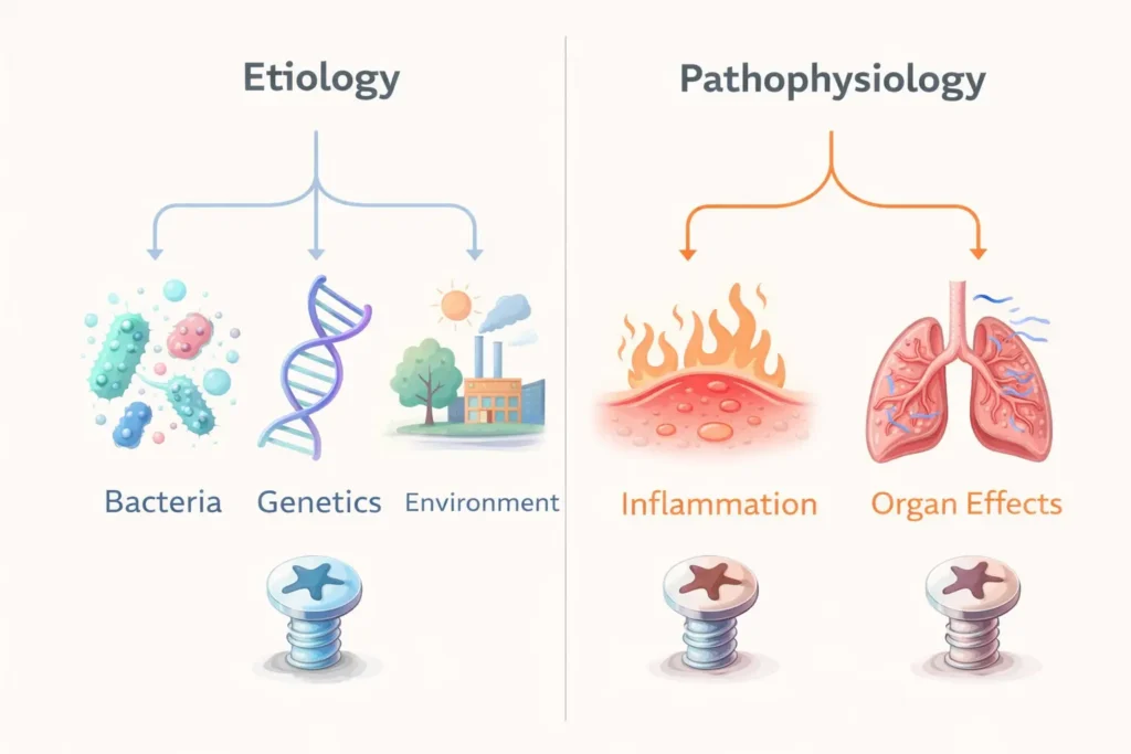 etiology vs pathophysiology