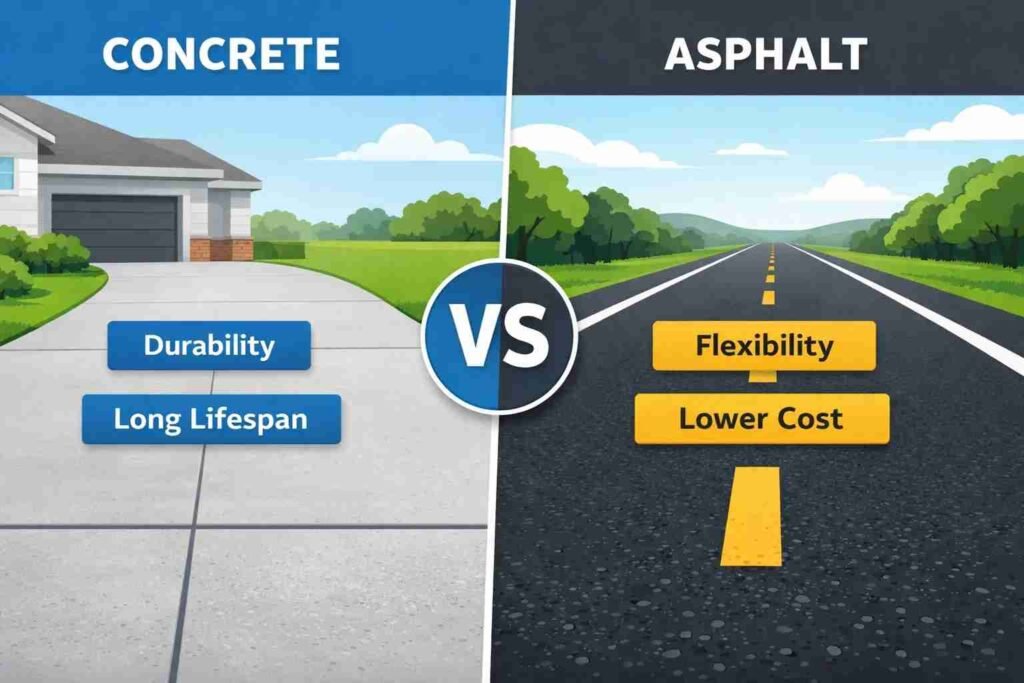concrete vs asphalt