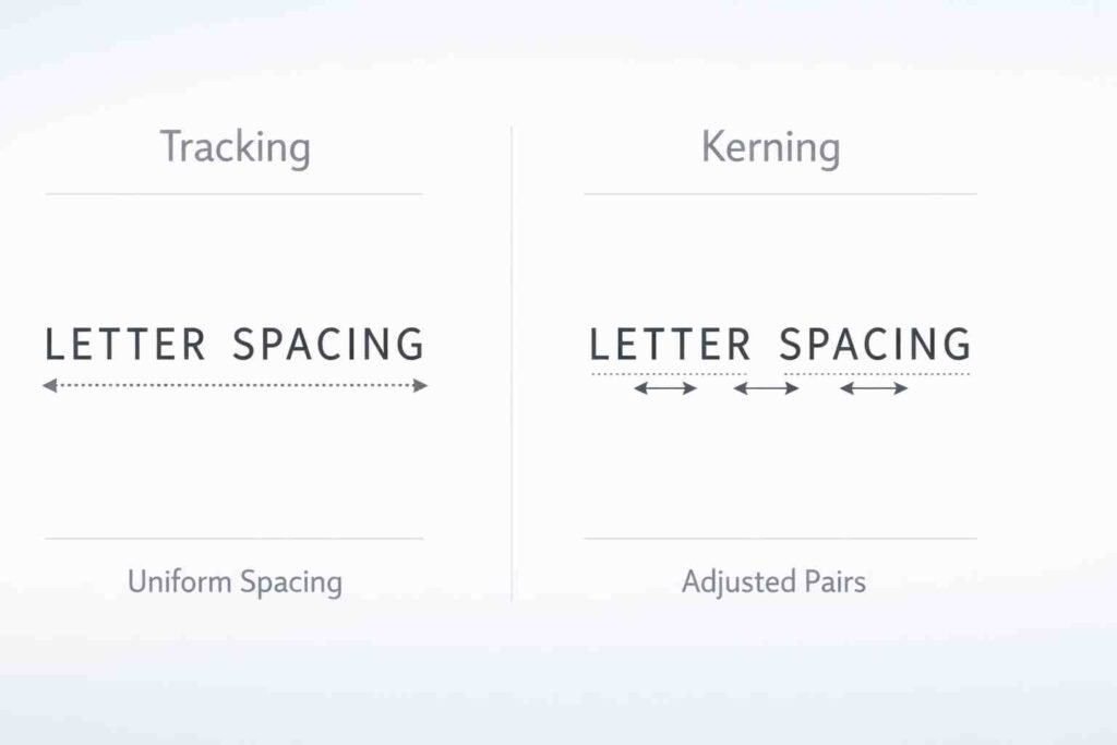 tracking vs kerning